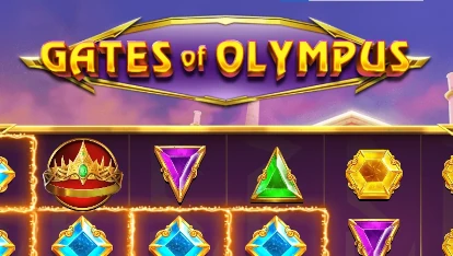 Логотип або вітальний екран гри Gates of Olympus.