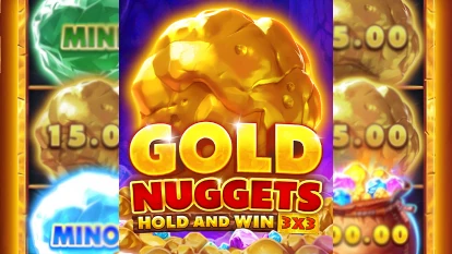Логотип або вітальний екран гри Gold Nuggets.