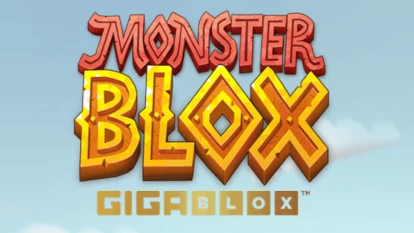 Логотип слота Monster Blox Gigablox™.