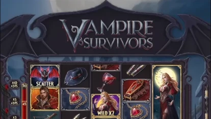 Логотип або вітальний екран гри Vampire Survivors.