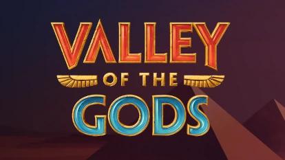 Логотип слота Valley of the Gods.