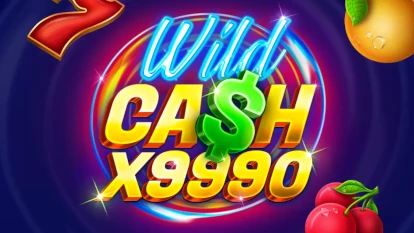 Логотип або вітальний екран гри Wild Cash X9990.