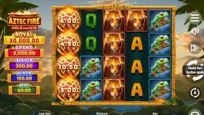Скріншот процеса гри у слот Aztec Fire.