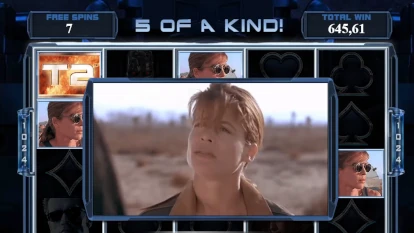 Скріншот процеса гри у слот Terminator 2.
