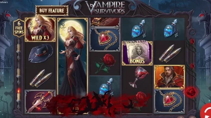 Скріншот процеса гри у слот Vampire Survivors.