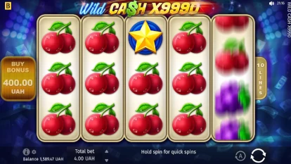 Скріншот із відеозапису гри у Wild Cash X9990